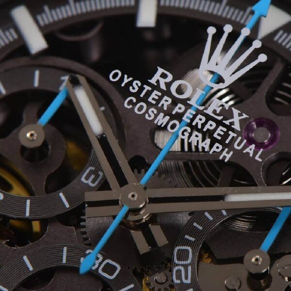 DIW-Daytona-Skeleton-Dial-in-Carbon-with-Blue-Hands-on-Black-Nylon-Strap-1-6-1 Rolex Daytona DIW Carbon Skeleton Superior Replica