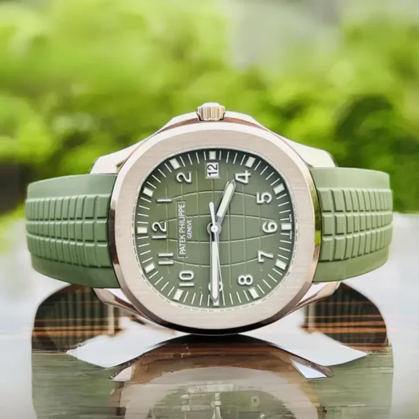 Patek Philippe – Aquanaut – Rubber Strap – Curved – Sage Green
