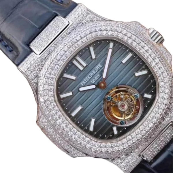 patek-philippe-nautilus-tourbillion-blue-dial-5711-jumbo-replica-2-1 Patek Philippe Nautilus 5711 Tourbillon “Jumbo” Blue Dial Super Accurate Clone