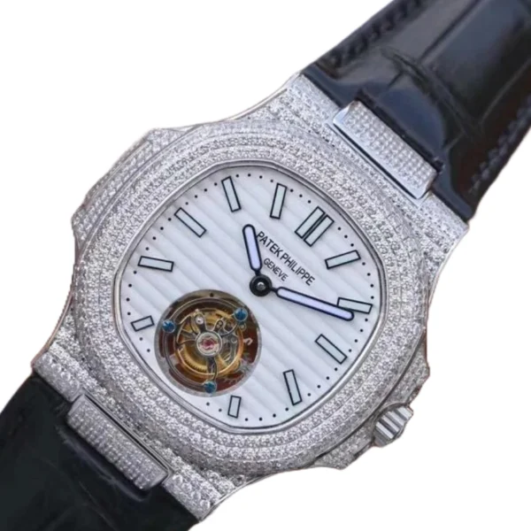 patek-philippe-nautilus-tourbillion-white-dial-5711-jumbo-replica-1-1 Patek Philippe Nautilus 5711 Tourbillon “Jumbo” White Dial Near Original Replica