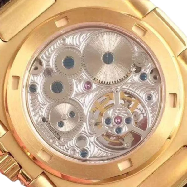 patek-philippe-nautilus-tourbillion-yellow-gold-dial-5711-jumbo-replica-3-1 Patek Philippe Nautilus 5711 Tourbillon “Jumbo” Yellow Gold Dial Signature Replica 1:1