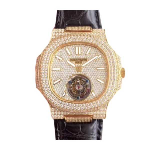patek-philippe-nautilus-tourbillion-yellow-gold-dial-5711-jumbo-replica-6-1 Patek Philippe Nautilus 5711 Tourbillon “Jumbo” Yellow Gold Dial Signature Replica 1:1