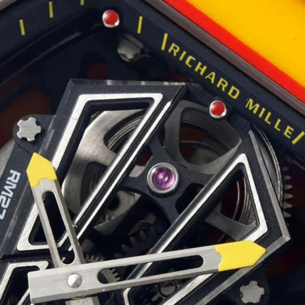 richard-mille-rm27-03-tourbillion-yellow-ruber-strap-replica-1-1 Richard Mille RM 27-03 Tourbillon “Rafael Nadal” Yellow Perfect Duplicate 1:1