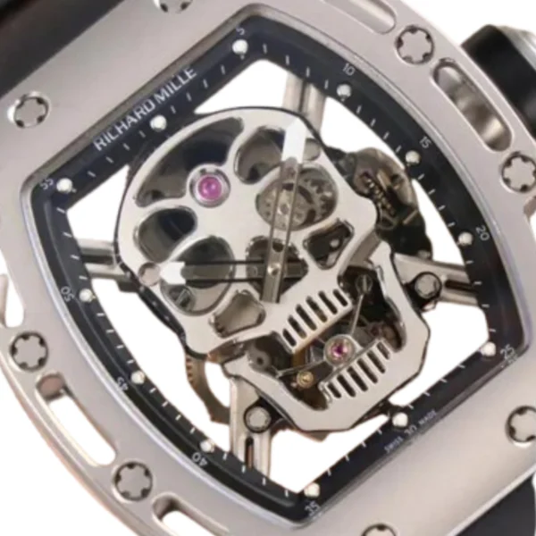 richard-mille-rm52-01-tourbillion-grey-replica-5-1 Richard Mille RM 52-01 Tourbillon “Skull” Grey Exclusive Clone Edition
