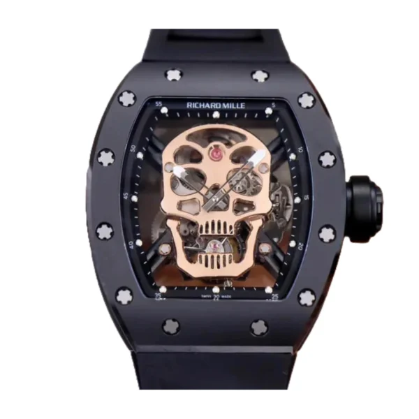 richard-mille-rm52-01-tourbillion-rose-gold-dial-replica-1-1 Richard Mille RM 52-01 Tourbillon “Skull” Rose Gold Luxury Clone Quality