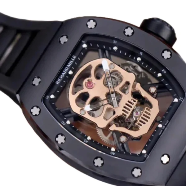 richard-mille-rm52-01-tourbillion-rose-gold-dial-replica-3-1 Richard Mille RM 52-01 Tourbillon “Skull” Rose Gold Luxury Clone Quality