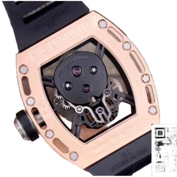 richard-mille-rm52-01-tourbillion-rose-gold-replica-4-1 Richard Mille RM 52-01 Tourbillon “Skull” Dial Rose Gold Detailed Replica