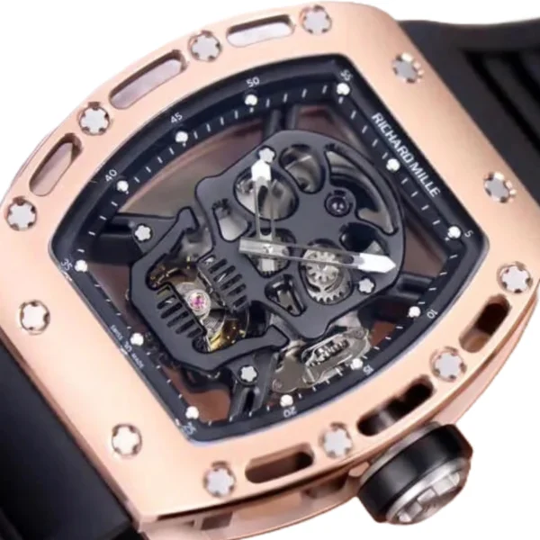 richard-mille-rm52-01-tourbillion-rose-gold-replica-7-1 Richard Mille RM 52-01 Tourbillon “Skull” Dial Rose Gold Detailed Replica