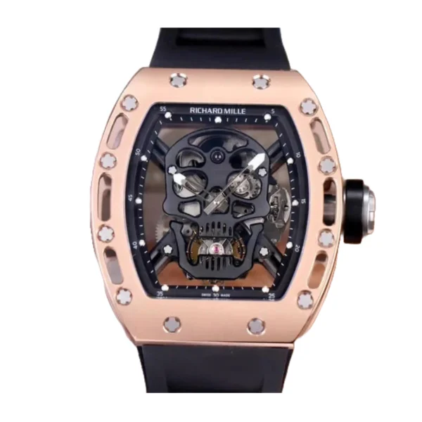 richard-mille-rm52-01-tourbillion-rose-gold-replica-8-1 Richard Mille RM 52-01 Tourbillon “Skull” Dial Rose Gold Detailed Replica
