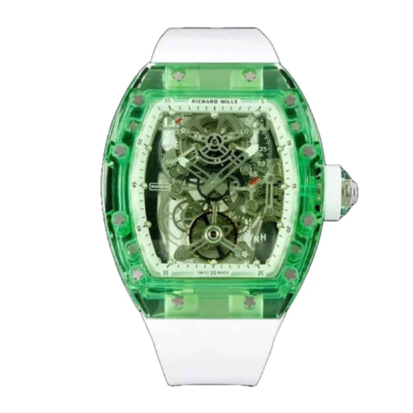 richard-mille-rm56-01-tourbillion-green-transparent-case-replica-9-1 Richard Mille RM 56-01 Tourbillon Green Transparent Superior Replica