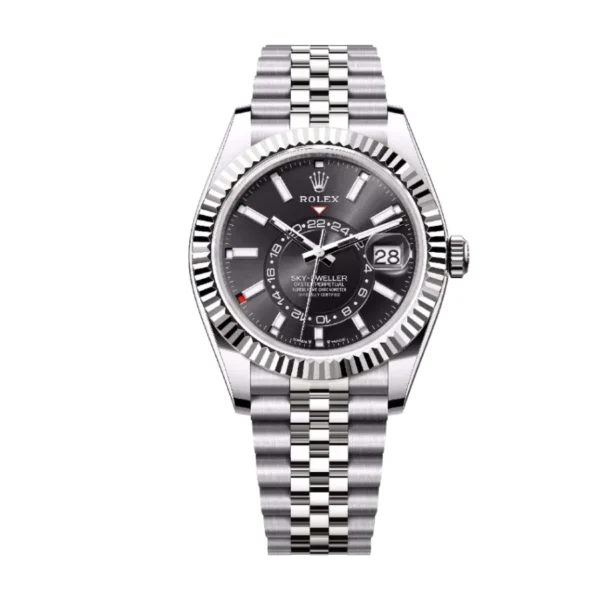 rolex-sky-dweller-326934-black-dial-jubilee-replica-1-1 Rolex Sky-Dweller 326934 “Black Dial Jubilee” Masterpiece Replica